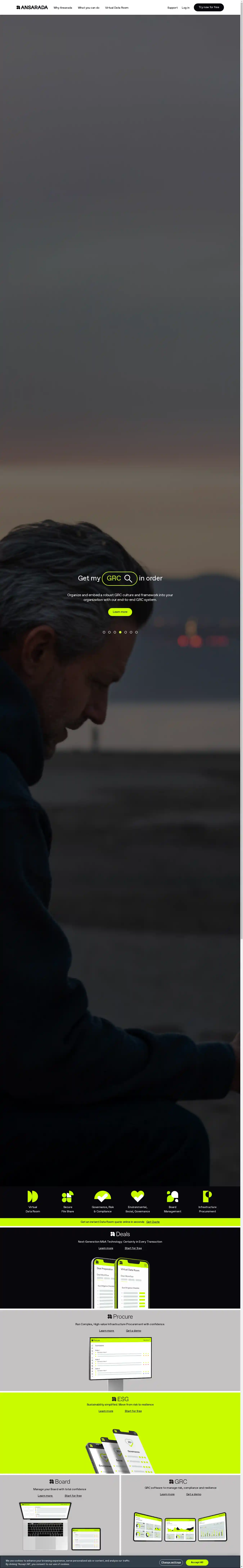 Desktop Screenshot for ansarada.com