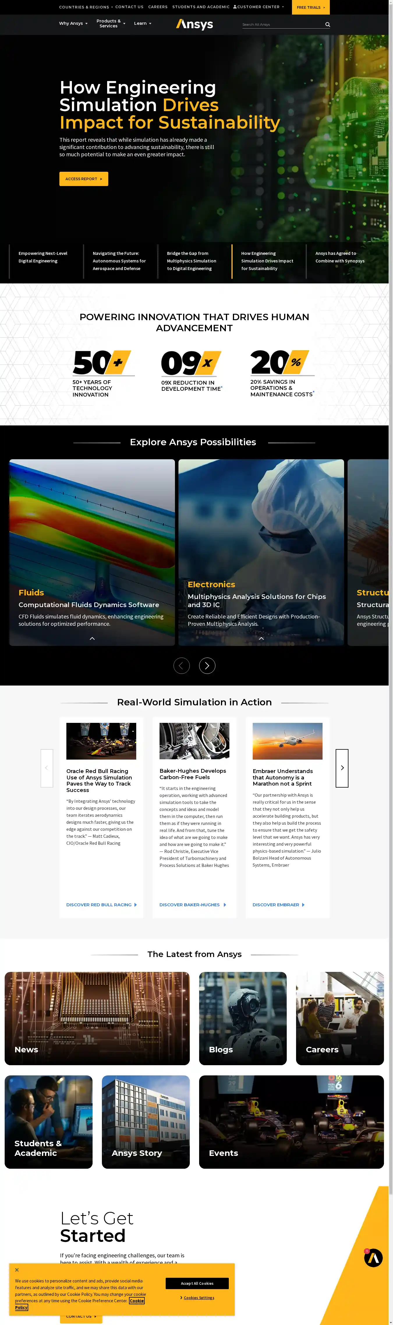 Desktop Screenshot for ansys.com