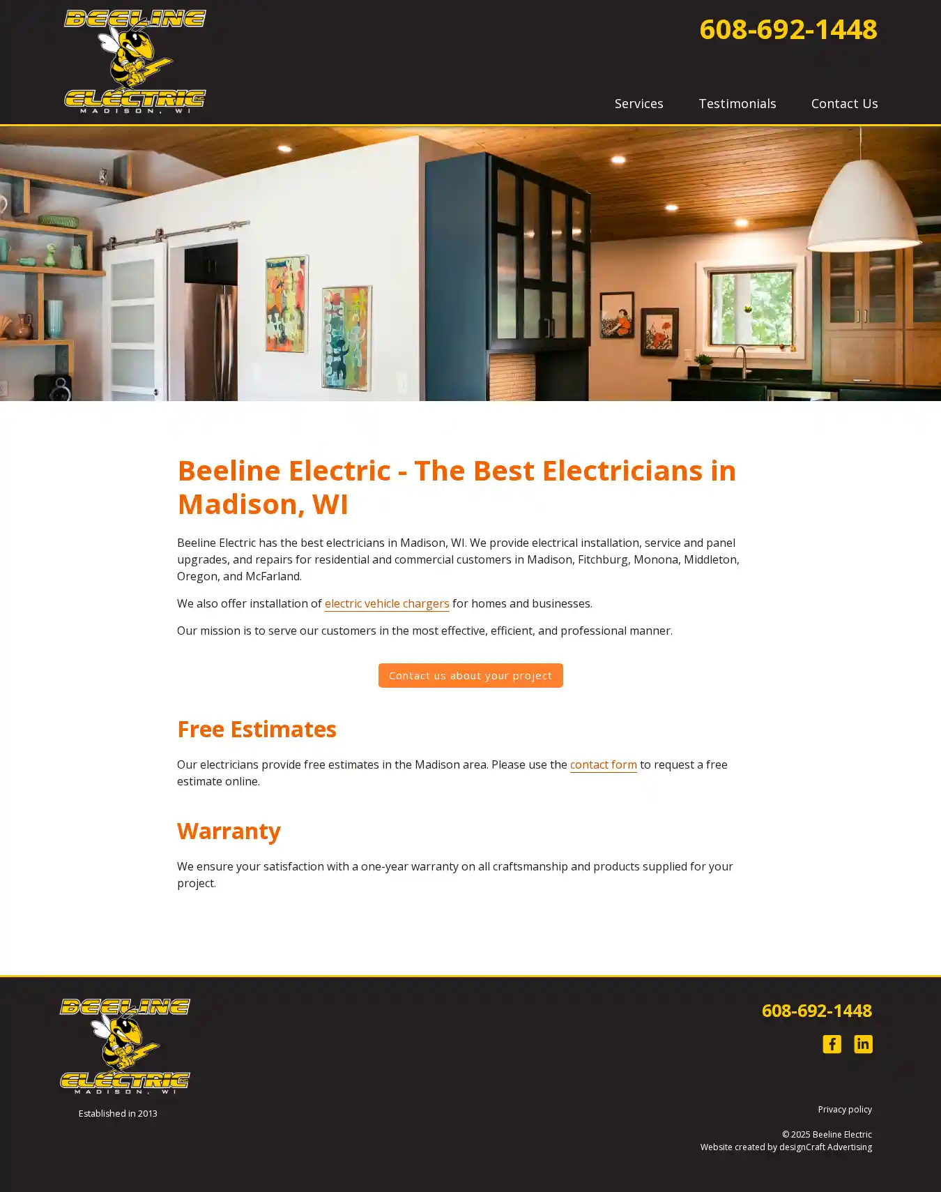Desktop Screenshot for beelineelectric.com