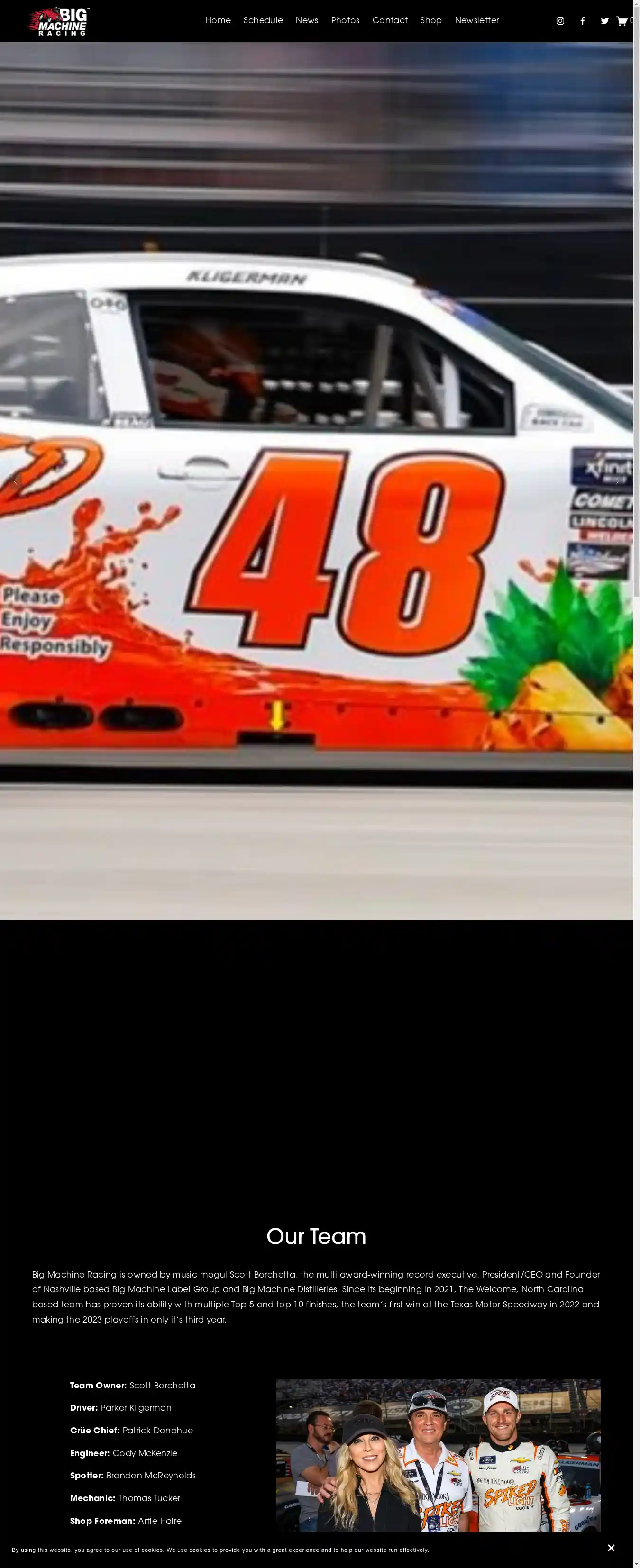 Desktop Screenshot for bigmachineracing.com