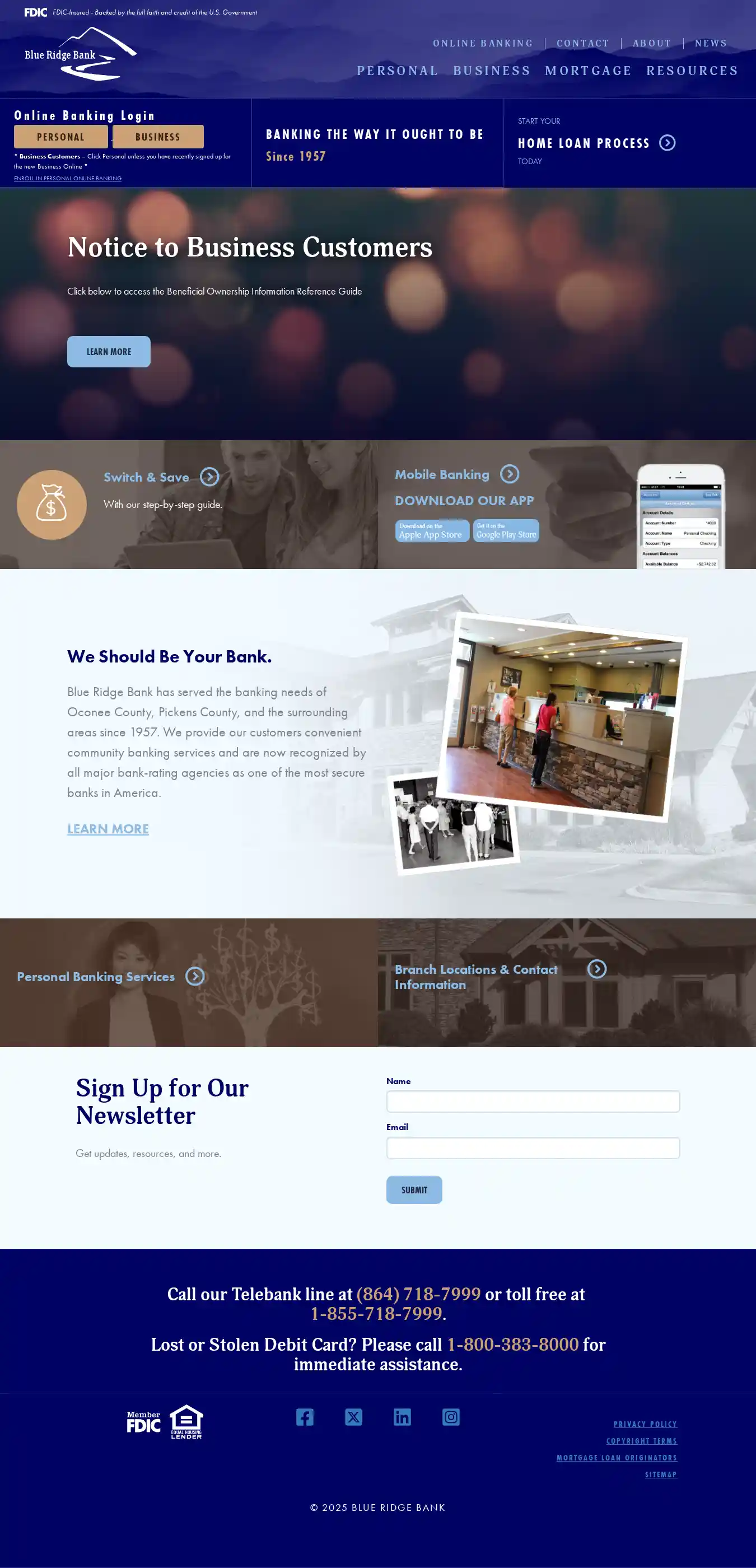 Desktop Screenshot for blueridge.bank