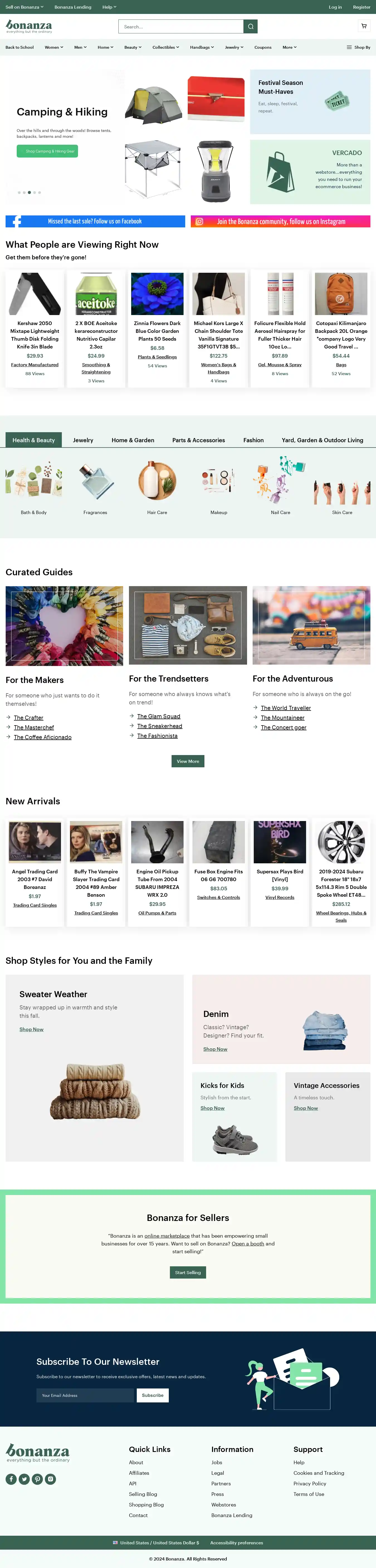 Desktop Screenshot for bonanza.com