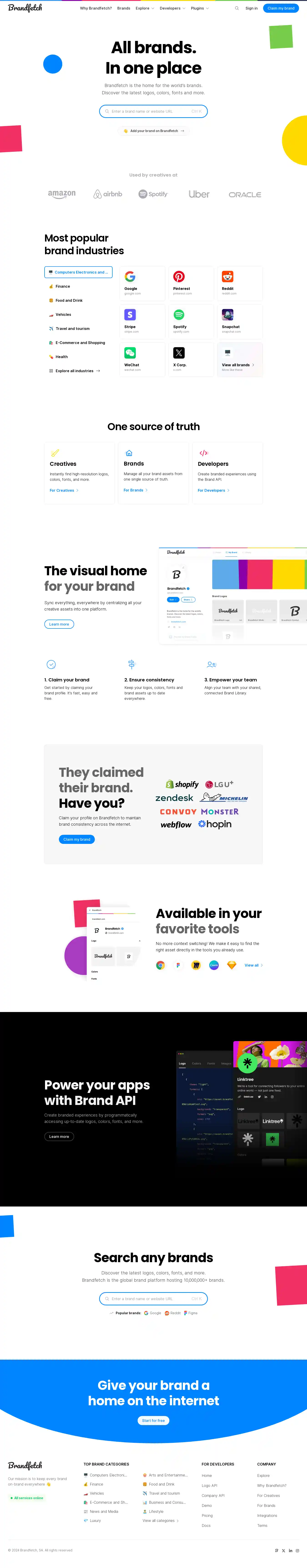 Desktop Screenshot for brandfetch.com