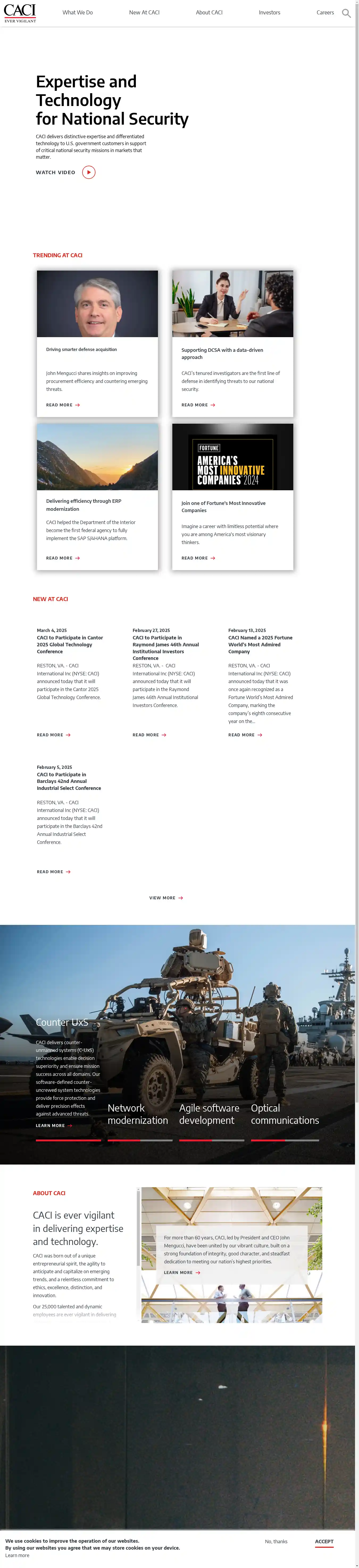 Desktop Screenshot for caci.com