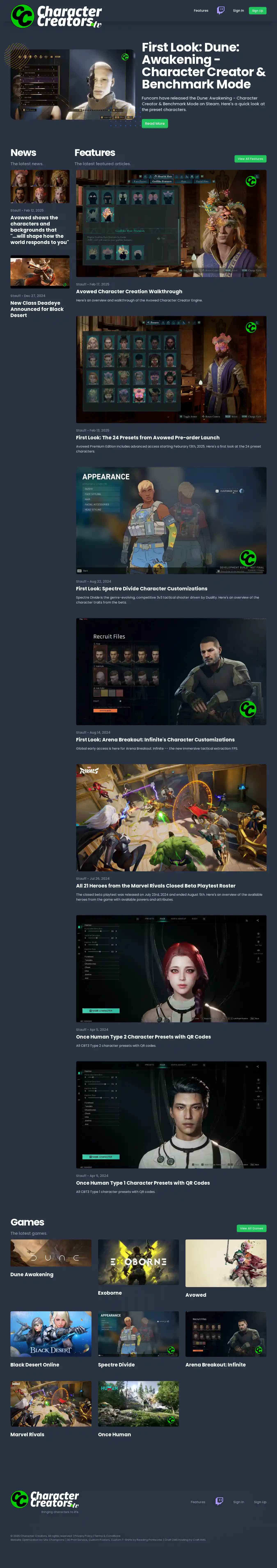 Desktop Screenshot for charactercreators.tv