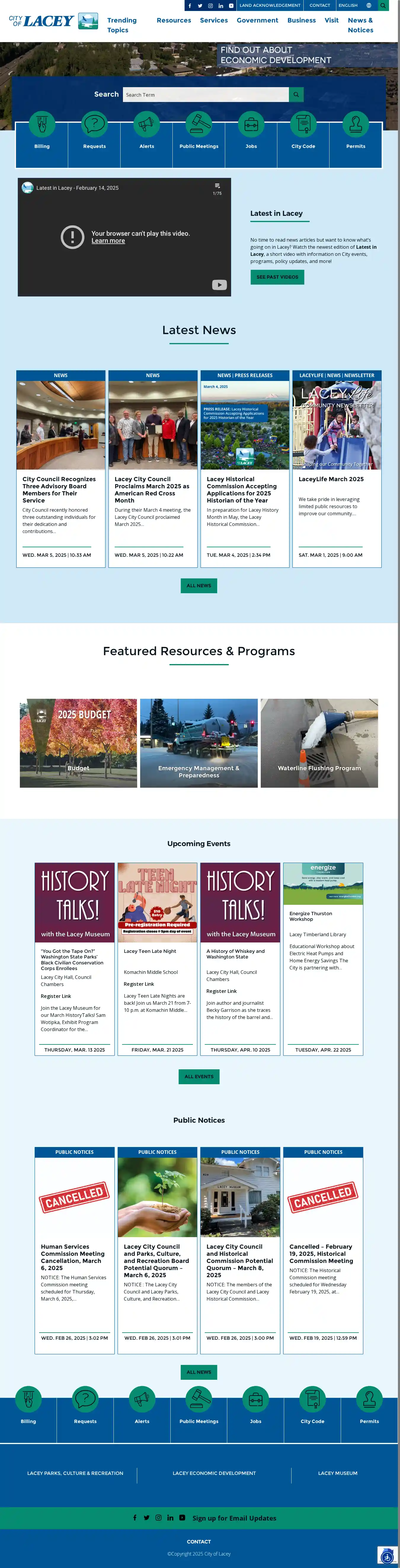 Desktop Screenshot for ci.lacey.wa.us