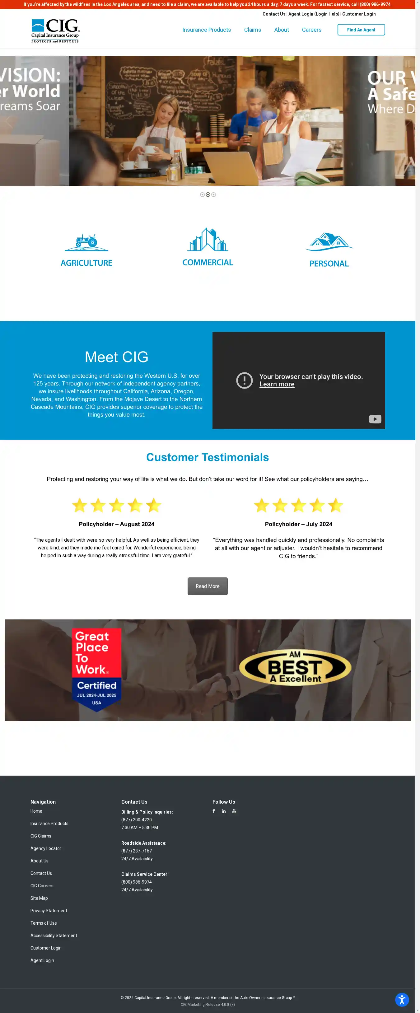 Desktop Screenshot for ciginsurance.com