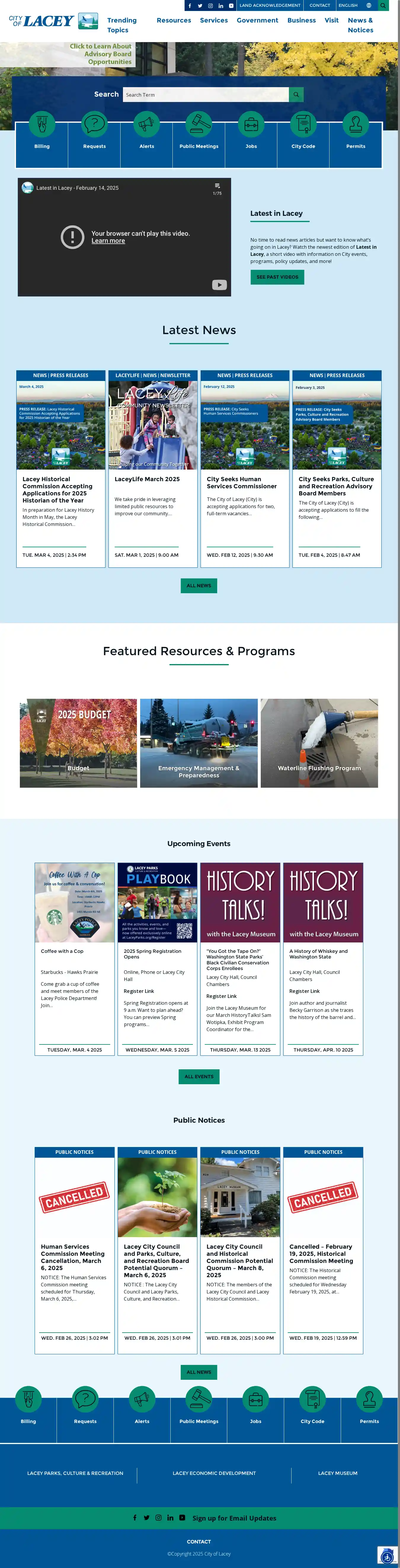 Desktop Screenshot for cityoflacey.org