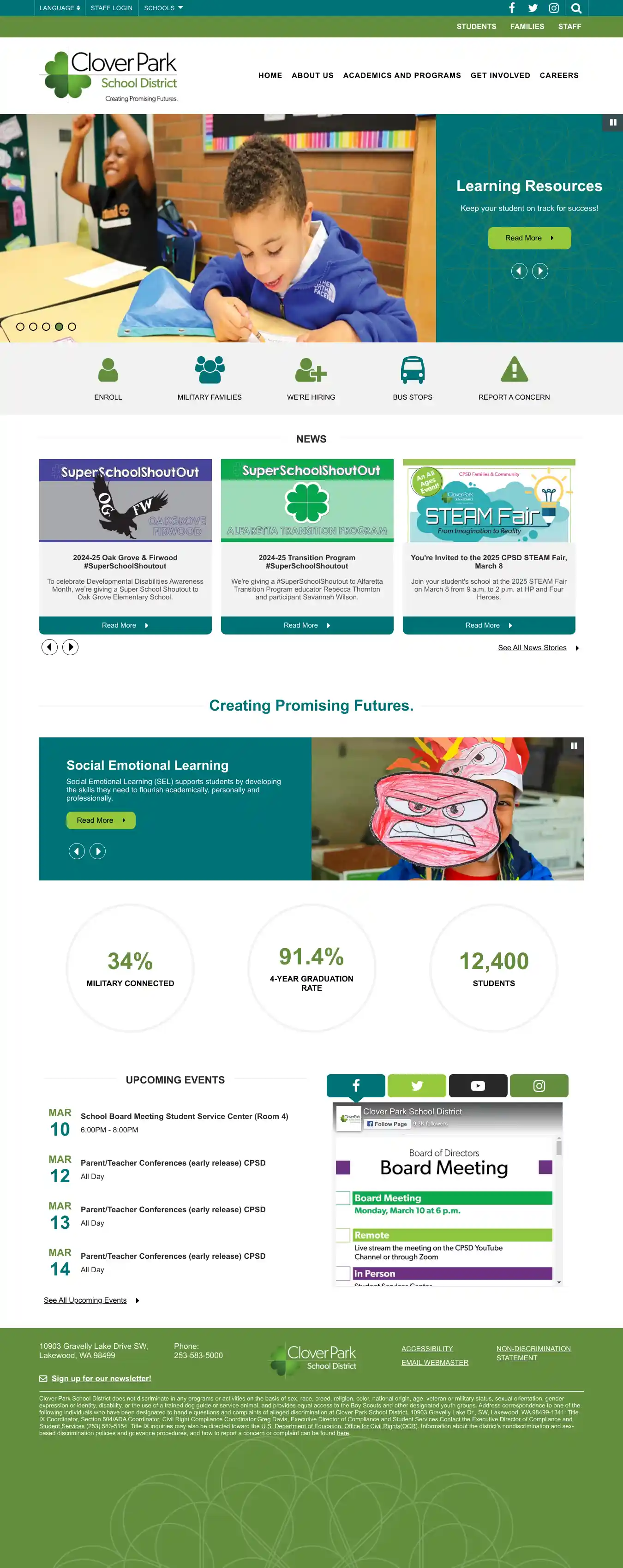 Desktop Screenshot for cloverpark.k12.wa.us