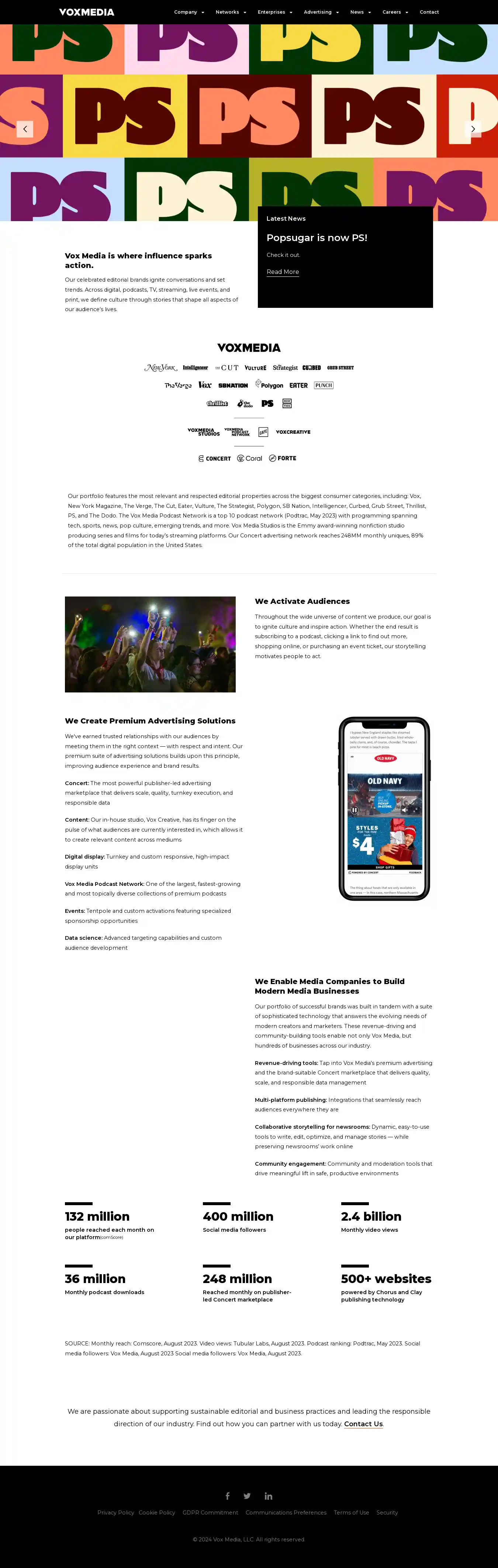 Desktop Screenshot for corp.voxmedia.com