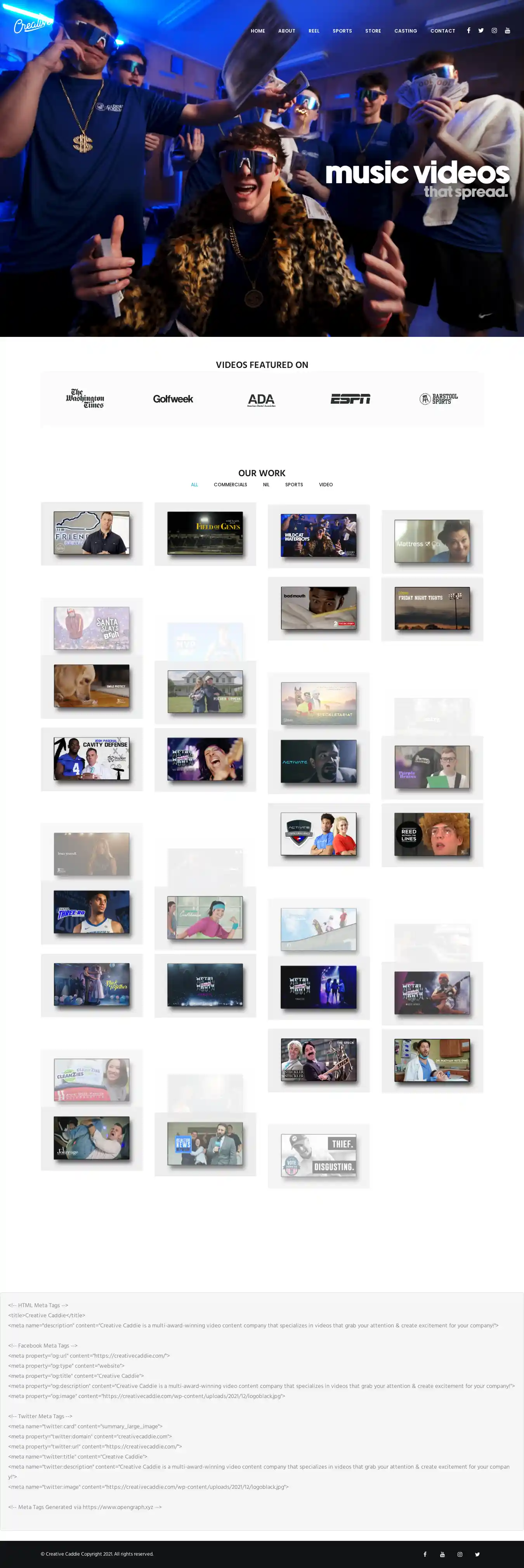 Desktop Screenshot for creativecaddie.com