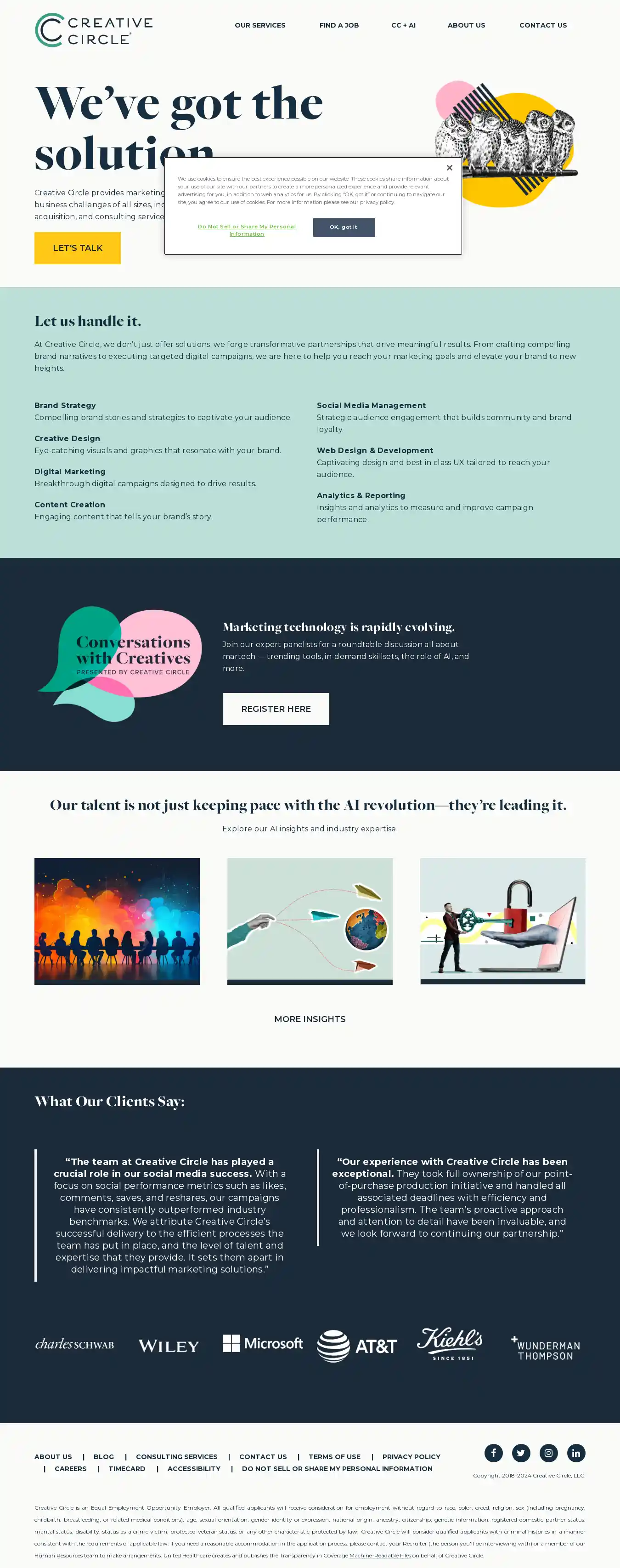 Desktop Screenshot for creativecircle.com