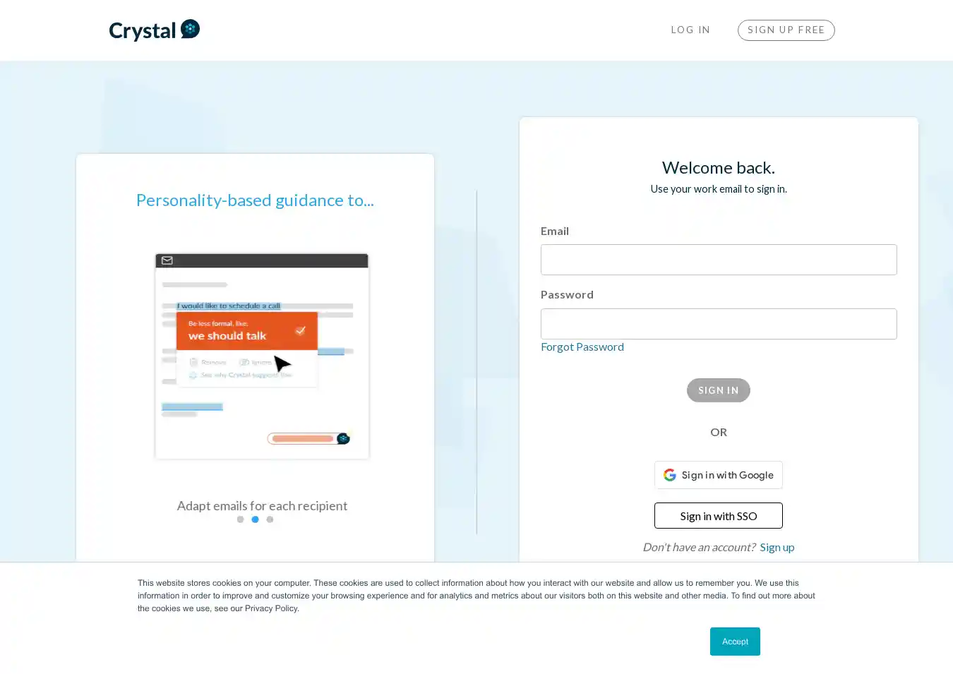 Desktop Screenshot for crystalknows.com