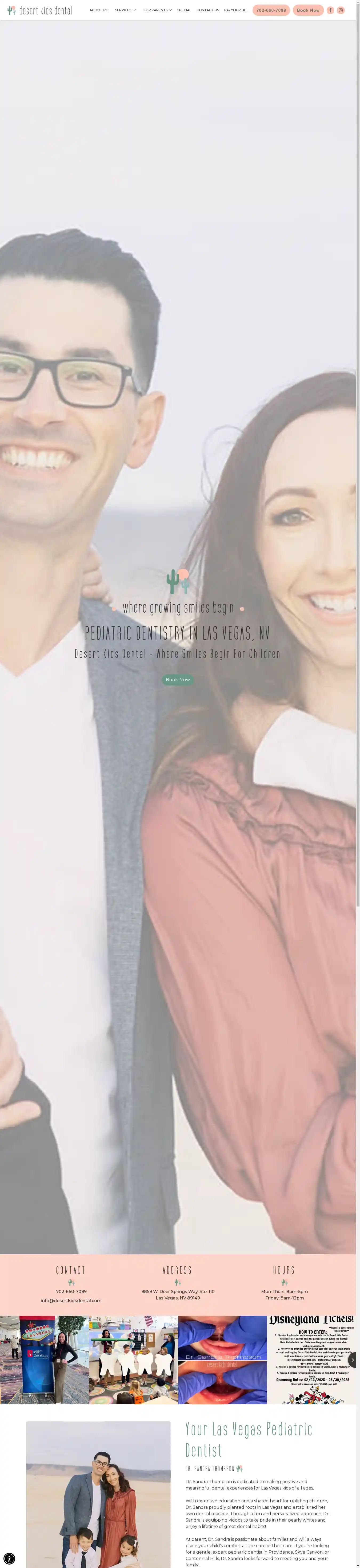 Desktop Screenshot for desertkidsdental.com