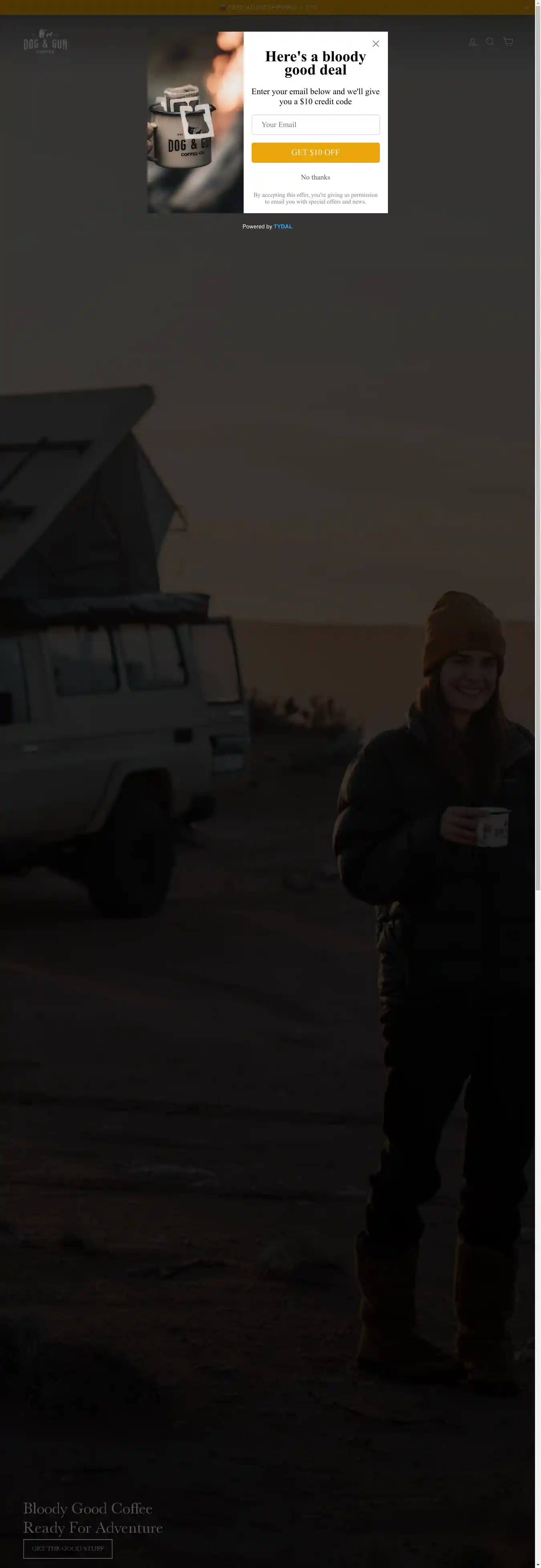 Desktop Screenshot for dogandguncoffee.com