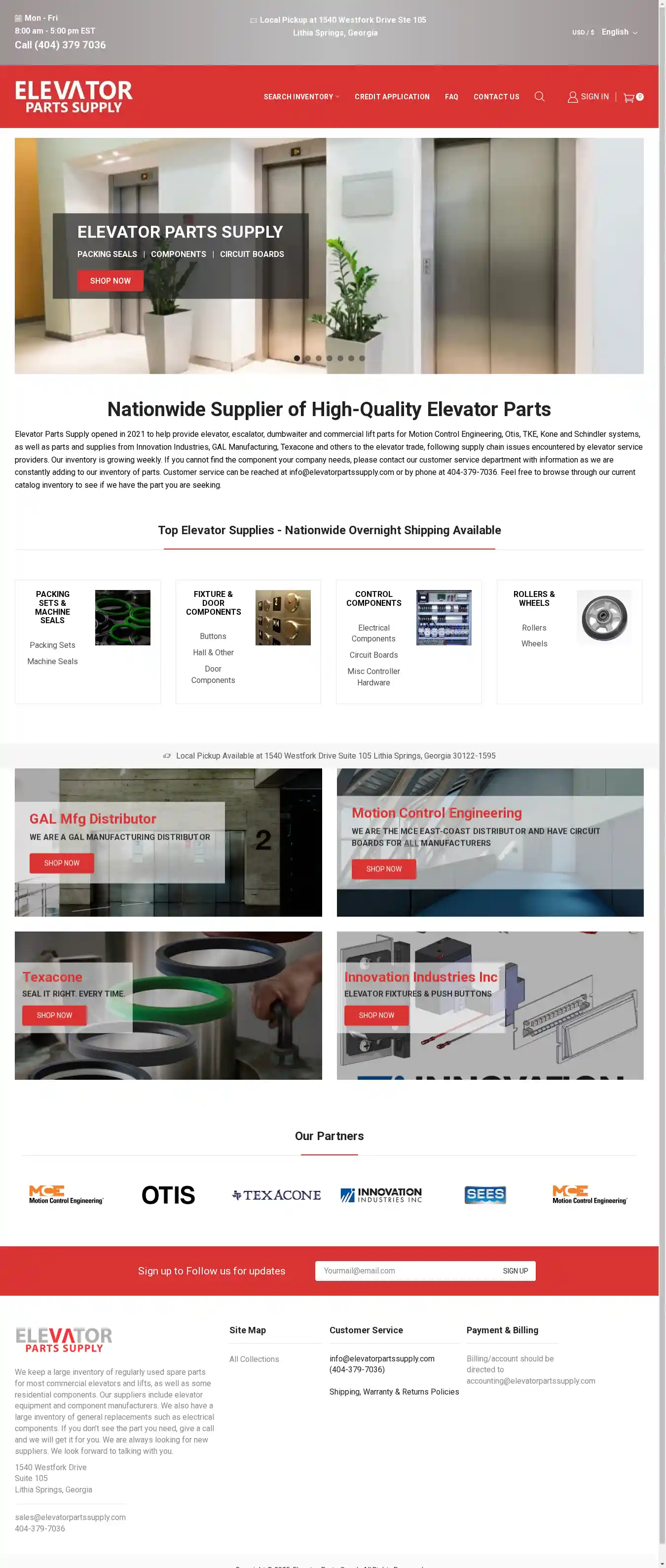 Desktop Screenshot for elevatorpartssupply.com