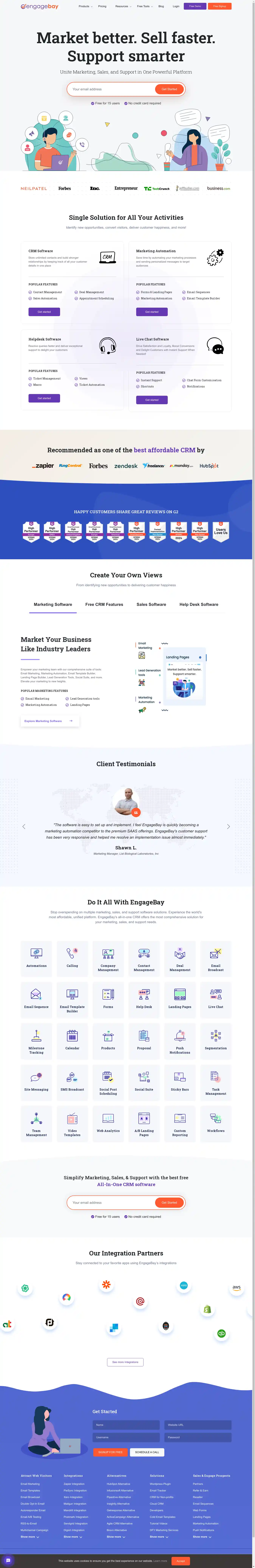 Desktop Screenshot for engagebay.com