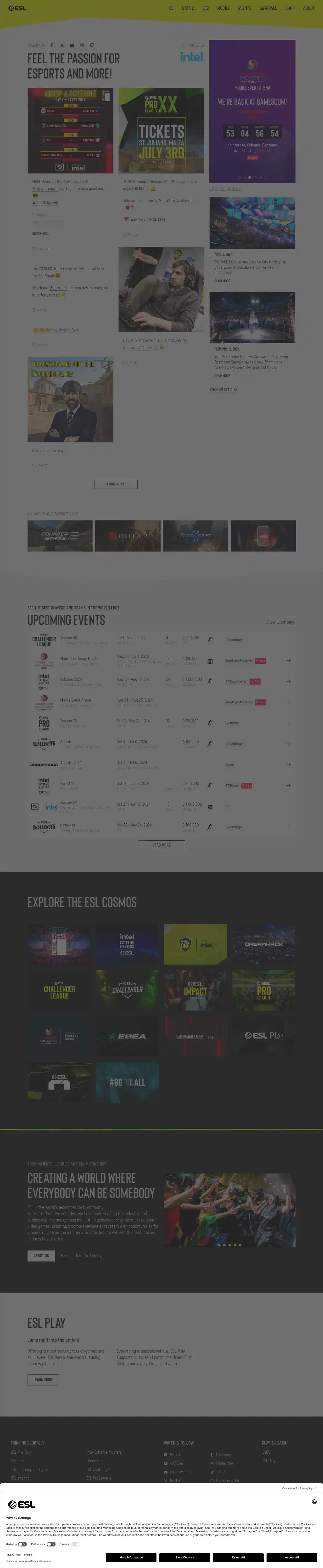 Desktop Screenshot for eslgaming.com