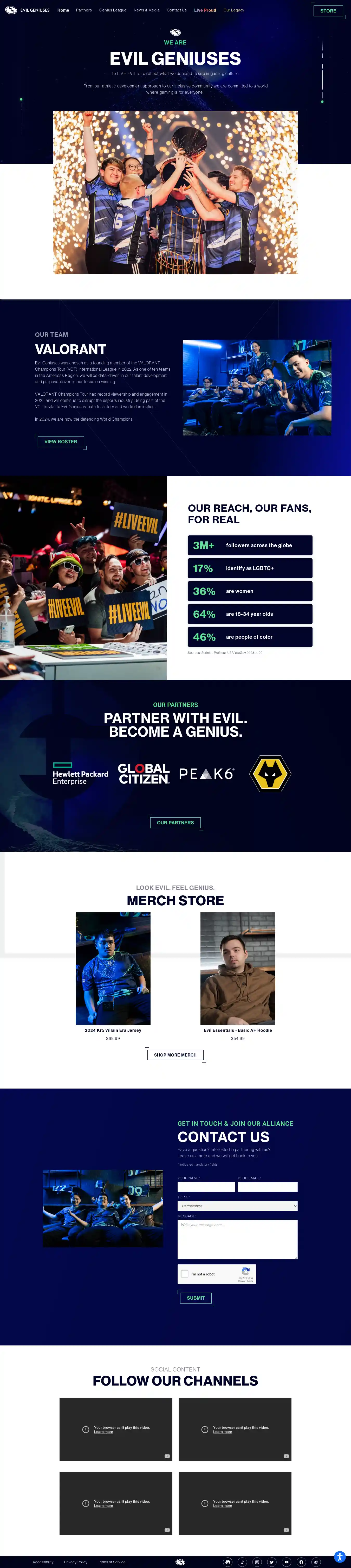 Desktop Screenshot for evilgeniuses.gg