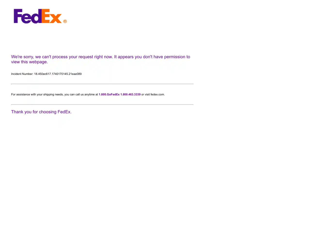 Desktop Screenshot for fedex.com