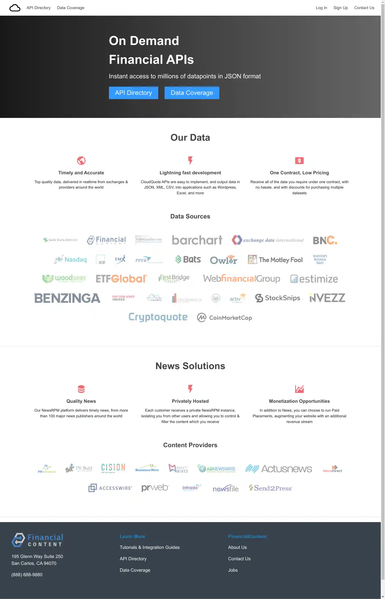 Desktop Screenshot for financialcontent.com