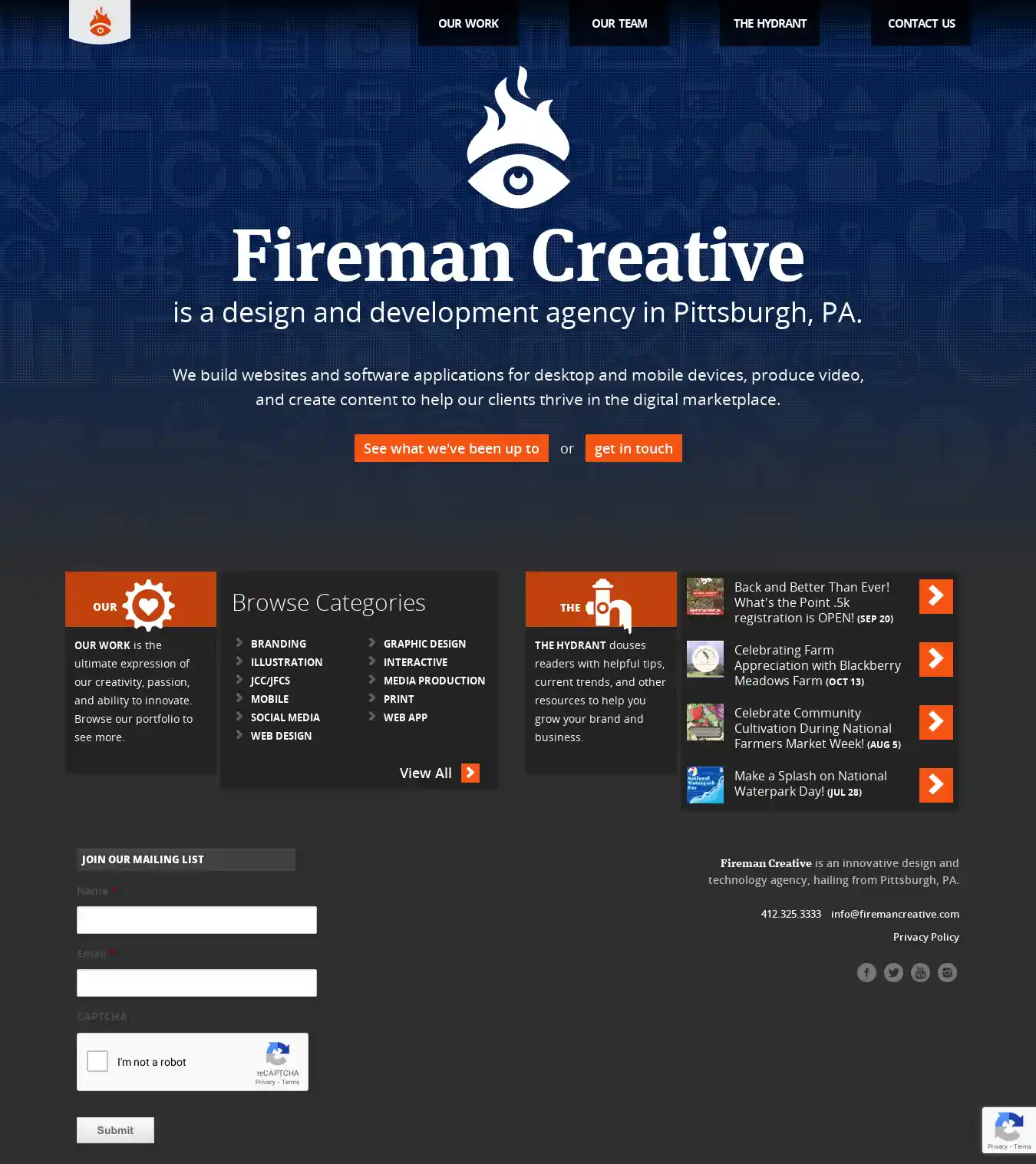 Desktop Screenshot for firemancreative.net