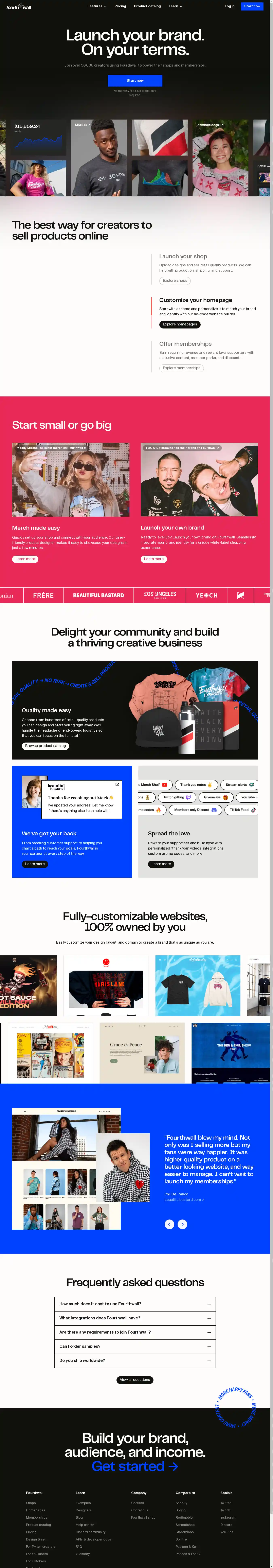 Desktop Screenshot for fourthwall.com