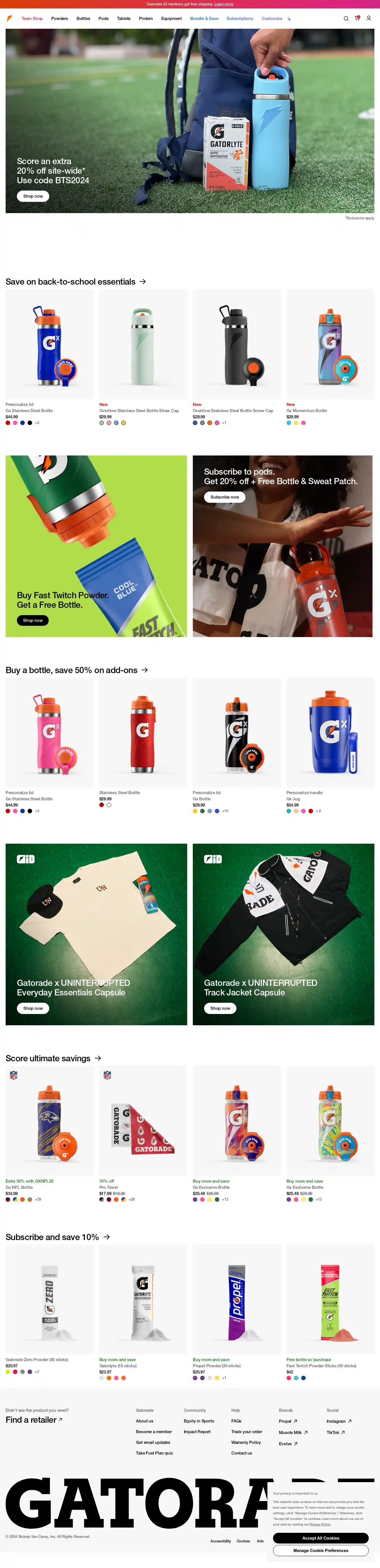 Desktop Screenshot for gatorade.com