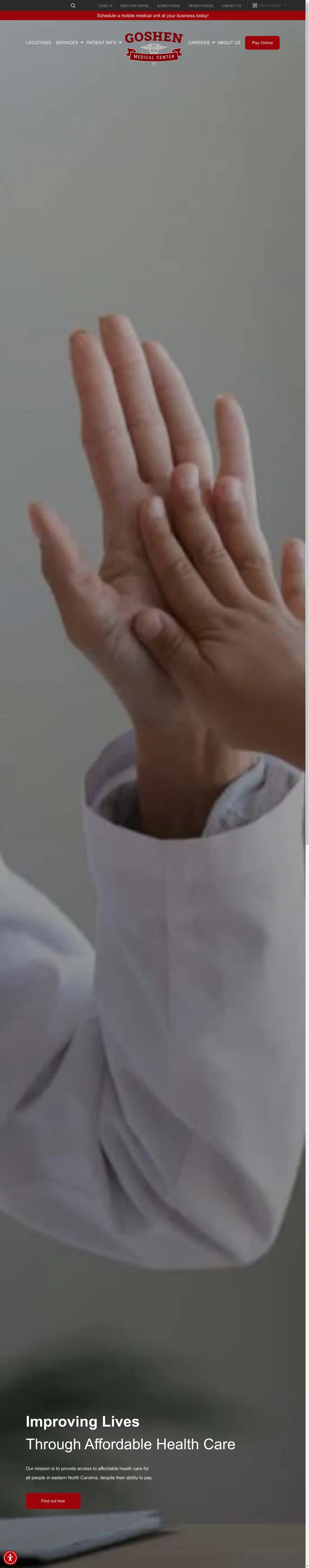 Desktop Screenshot for goshenmedical.org