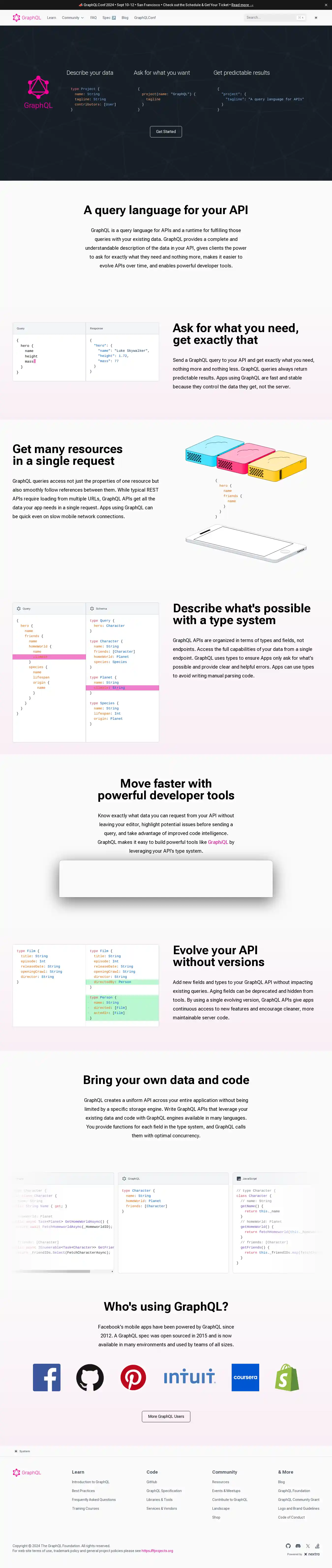 Desktop Screenshot for graphql.org