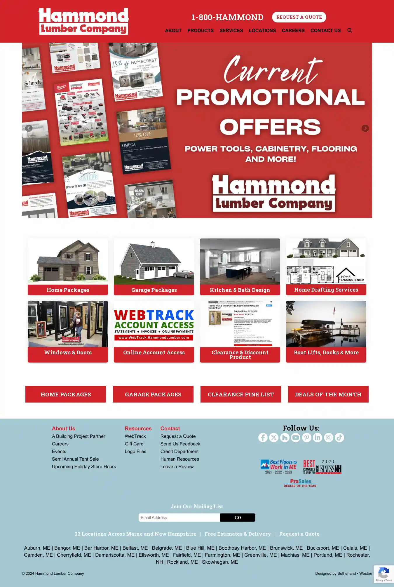 Desktop Screenshot for hammondlumber.com