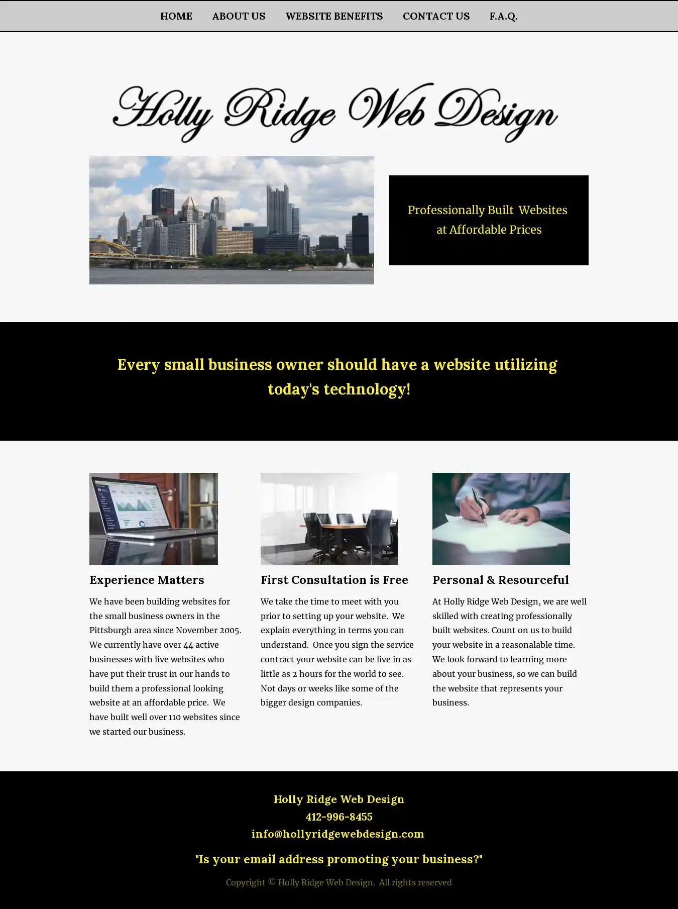 Desktop Screenshot for hollyridgewebdesign.com