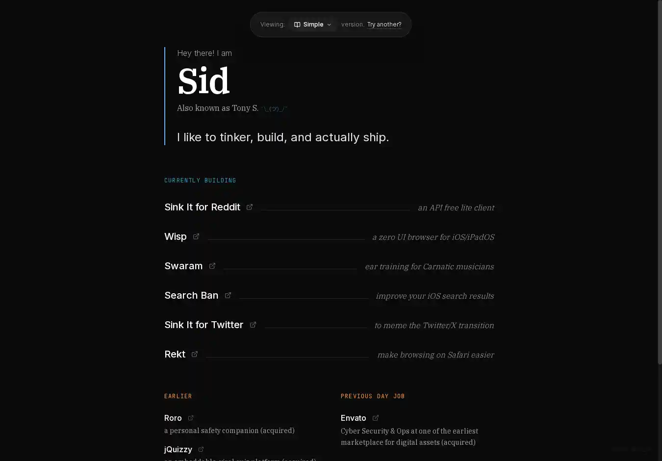 Desktop Screenshot for 0xsid.com