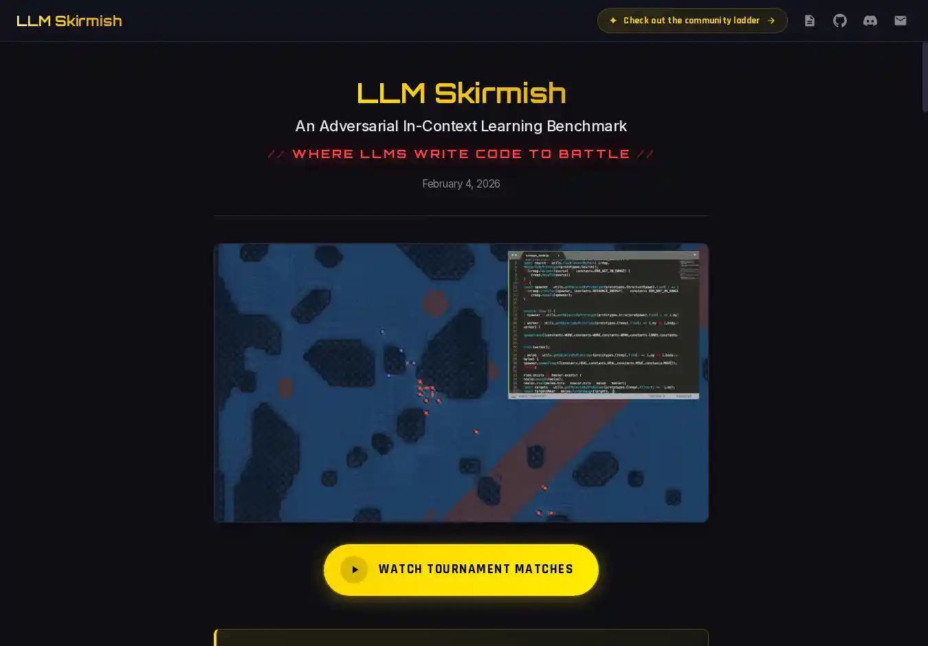 Desktop Screenshot for llmskirmish.com