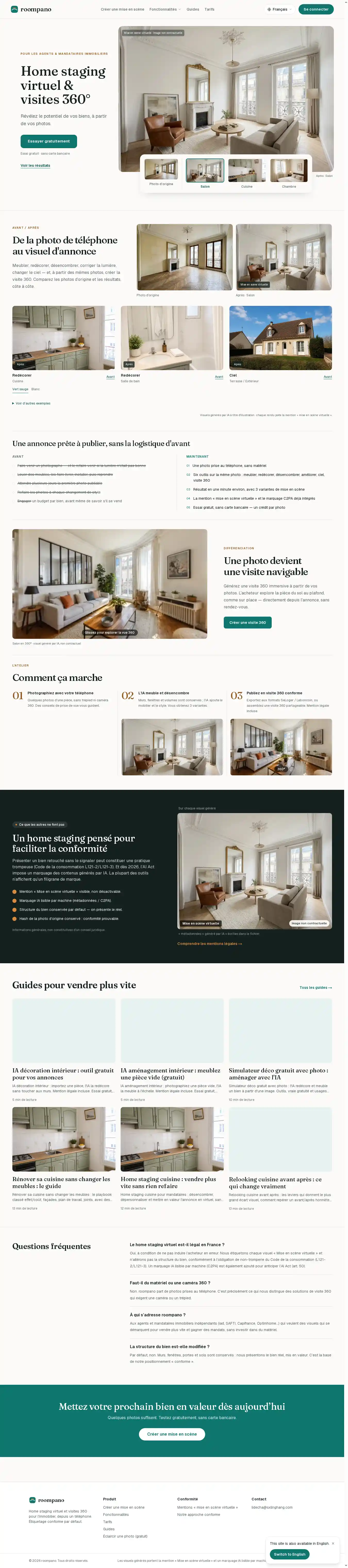 Desktop Screenshot for roompano.com