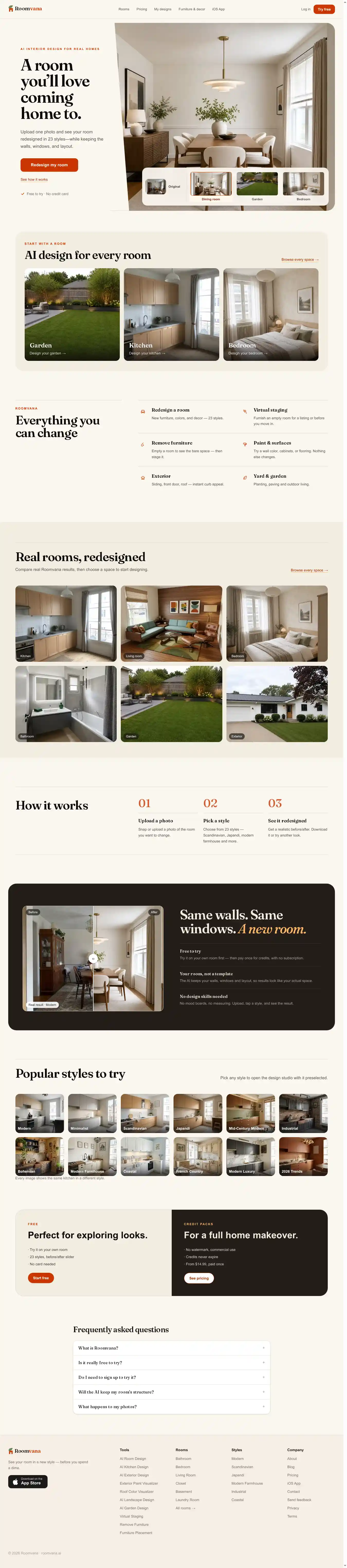 Desktop Screenshot for roomvana.ai