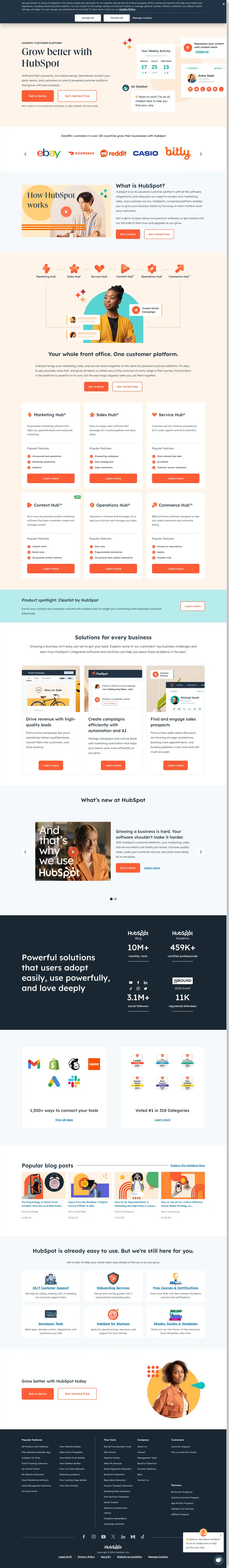Desktop Screenshot for hubspot.com