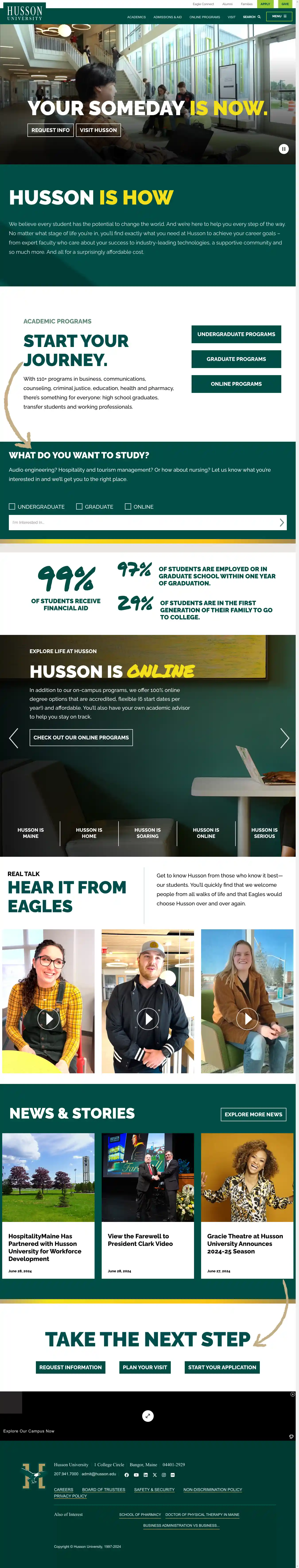 Desktop Screenshot for husson.edu