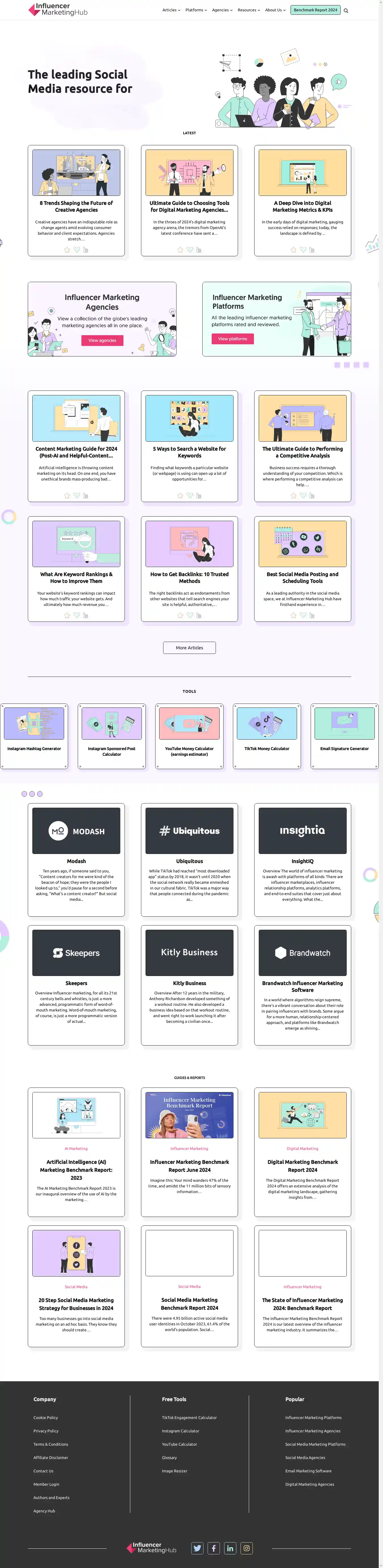 Desktop Screenshot for influencermarketinghub.com