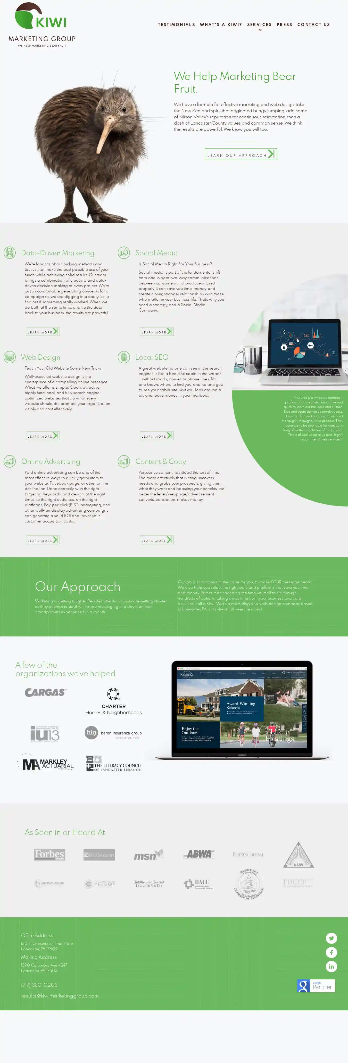 Desktop Screenshot for kiwimarketinggroup.com