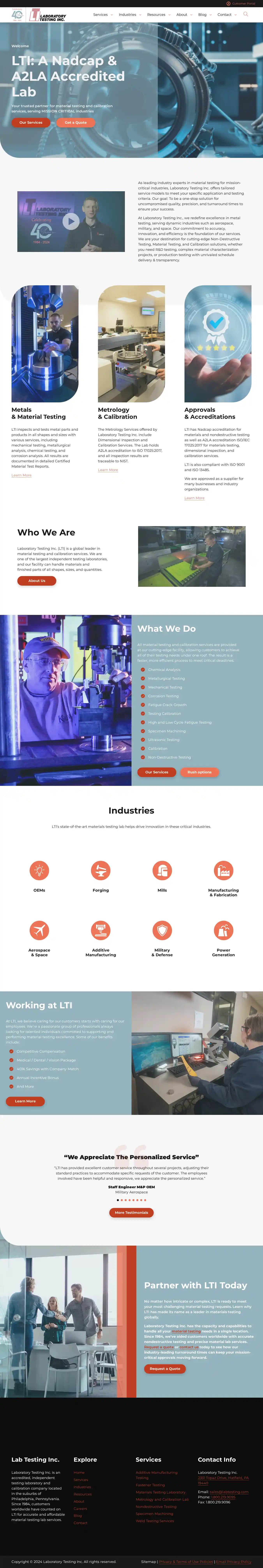 Desktop Screenshot for labtesting.com
