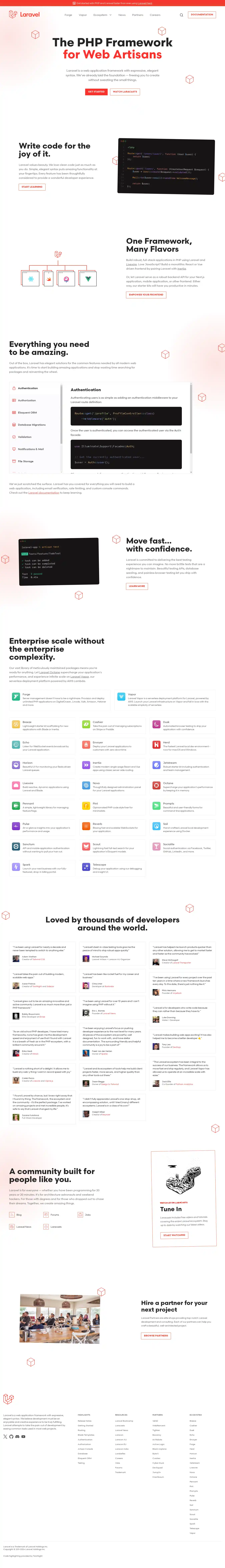Desktop Screenshot for laravel.com
