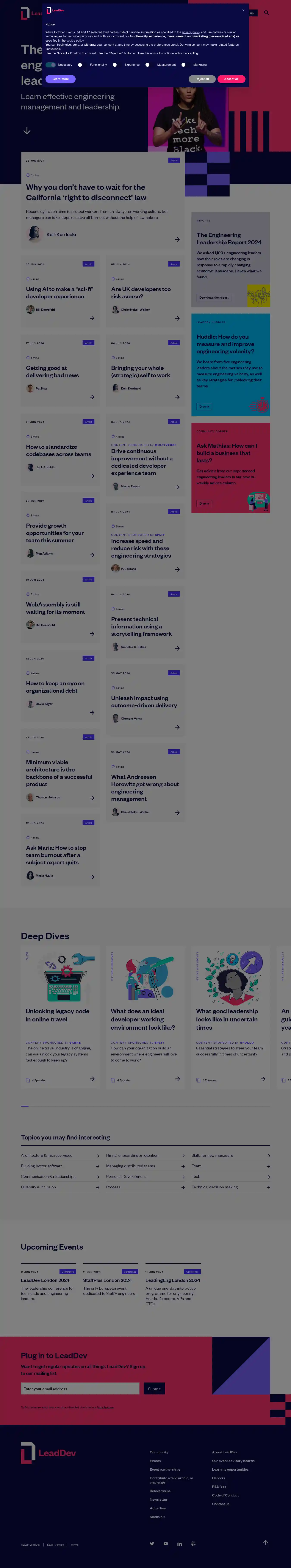 Desktop Screenshot for leaddev.com