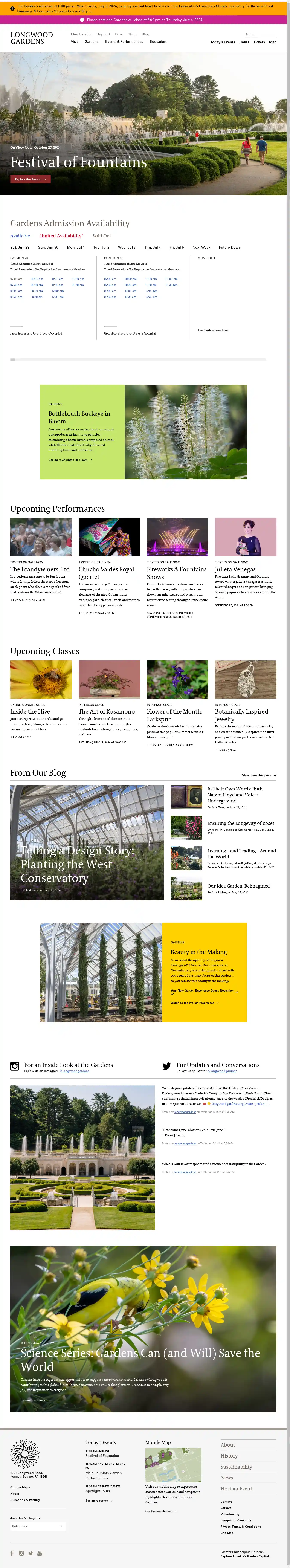 Desktop Screenshot for longwoodgardens.org