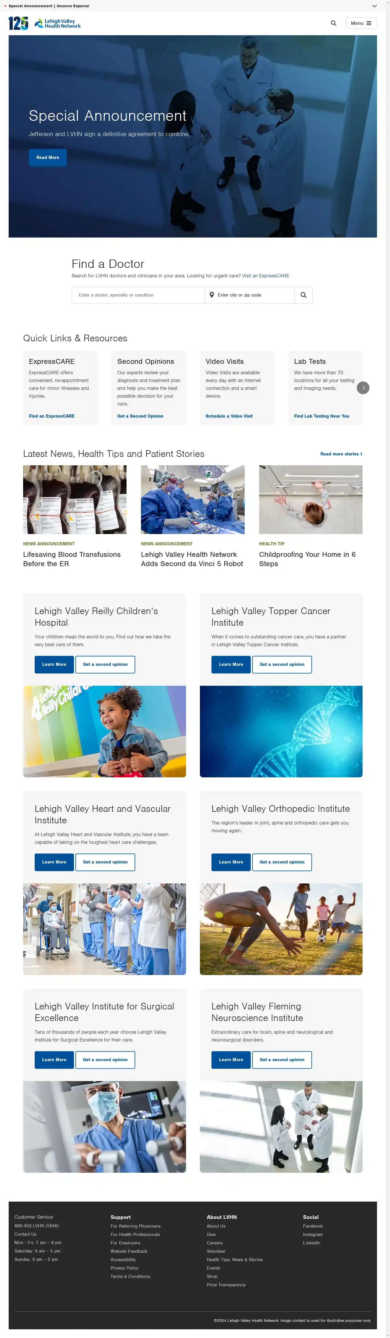 Desktop Screenshot for lvhn.org