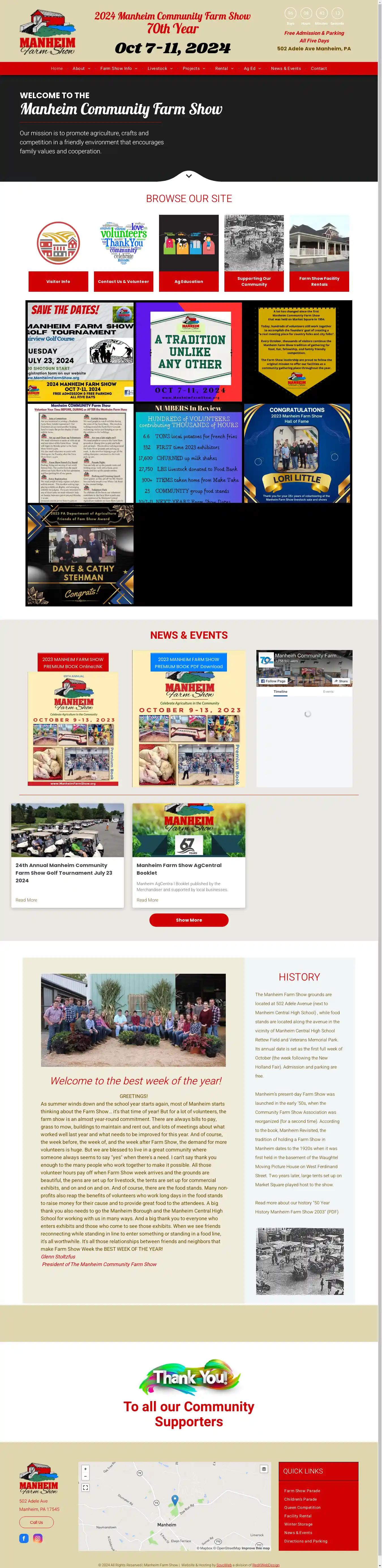 Desktop Screenshot for manheimfarmshow.org