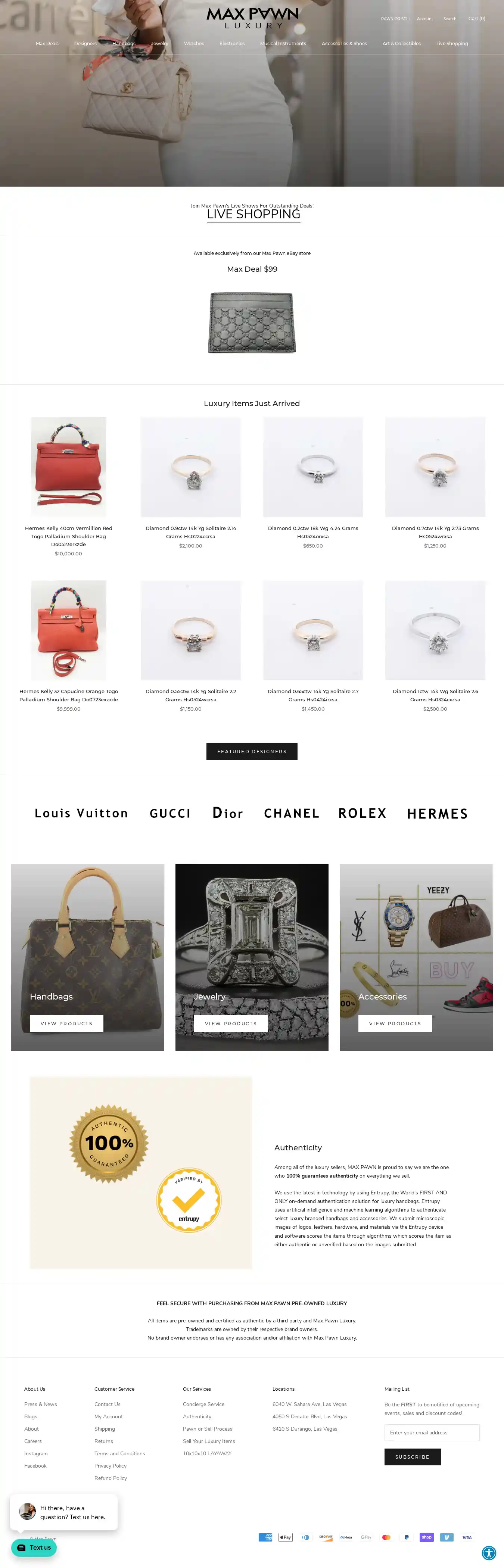 Desktop Screenshot for maxpawn.com