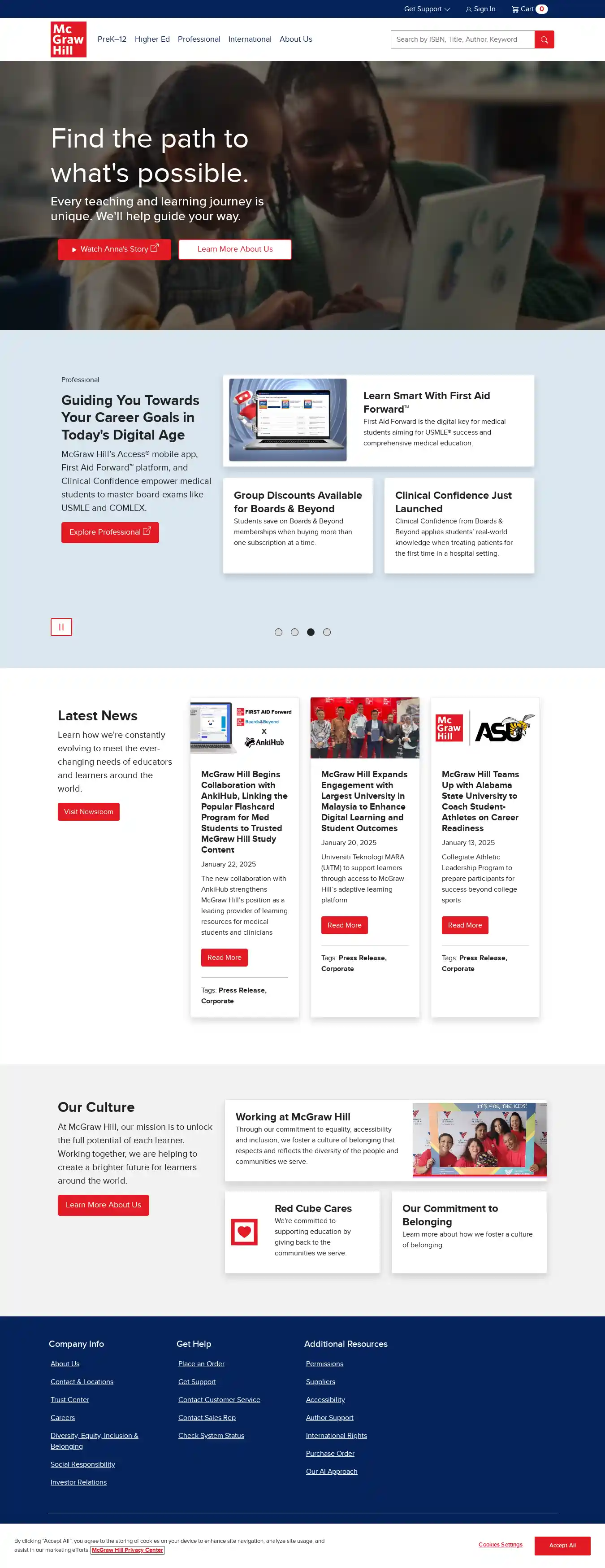 Desktop Screenshot for mheducation.com