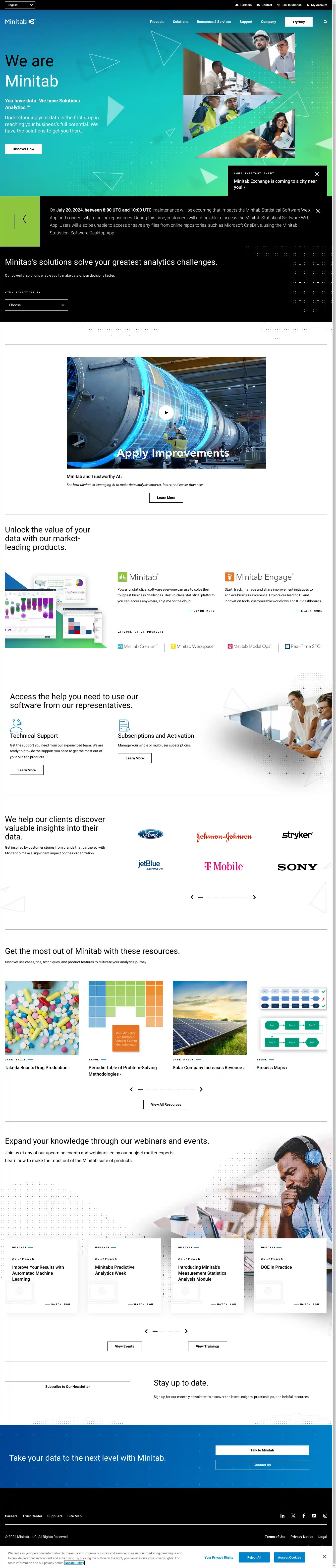 Desktop Screenshot for minitab.com