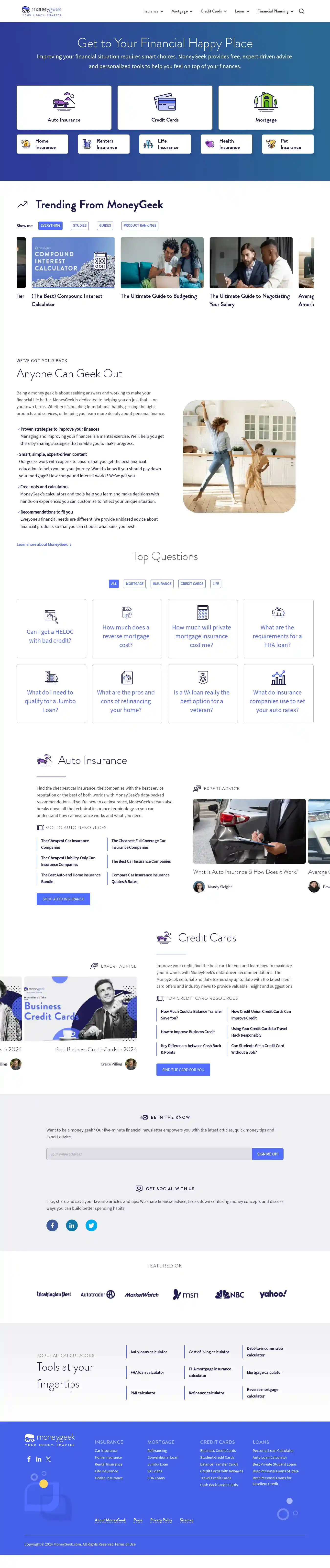 Desktop Screenshot for moneygeek.com